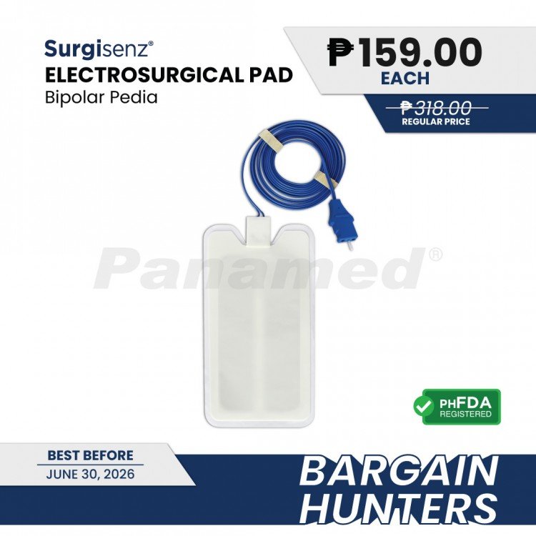 Bargain Hunters - Surgisenz Cautery Pad Bipolar Pedia (sold per piece) Bargain Hunters - Surgisenz Cautery Pad Bipolar Pedia (sold per piece)
